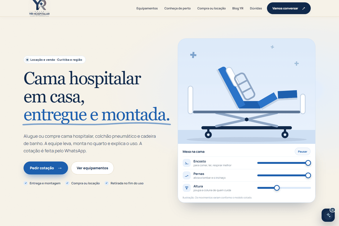 Grupo YR Hospitalar — Site