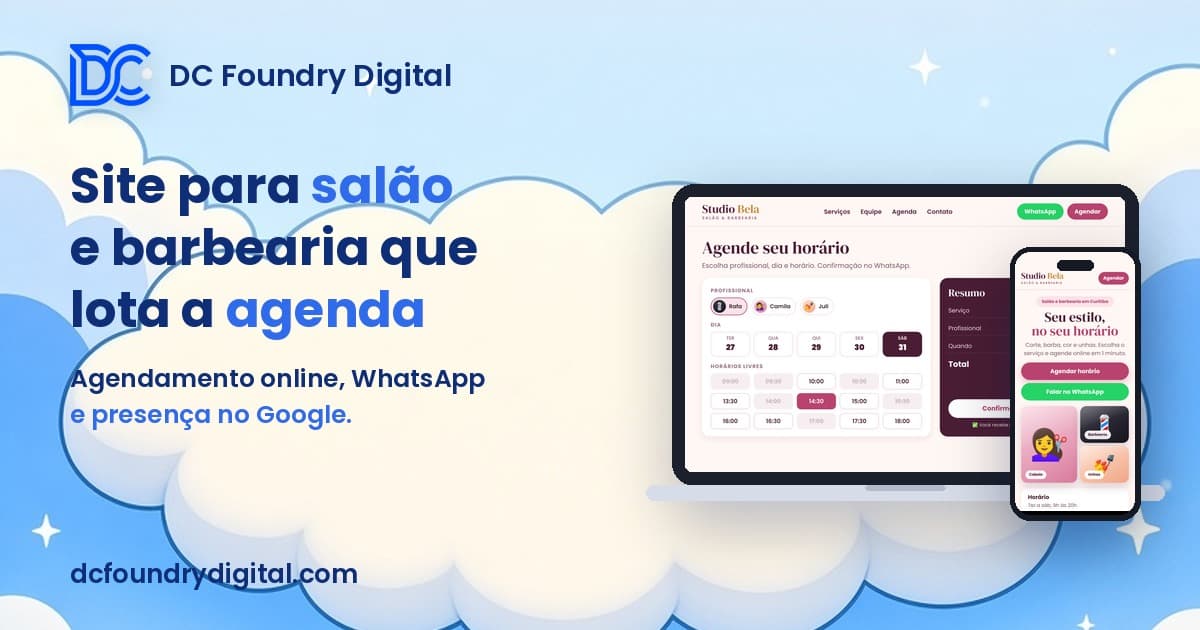 Site para salão de beleza e barbearia: como lotar a agenda com agendamento online