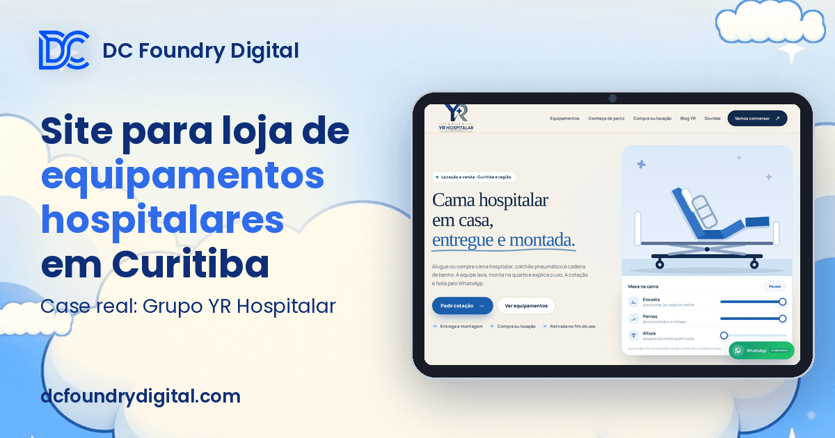 Site para loja de equipamentos hospitalares em Curitiba: o case do Grupo YR Hospitalar